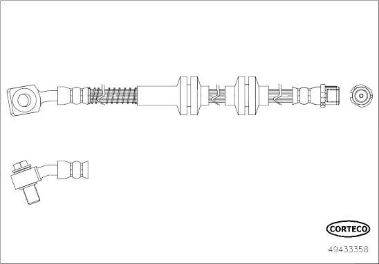 Corteco 49433358 - Bremžu šļūtene autodraugiem.lv