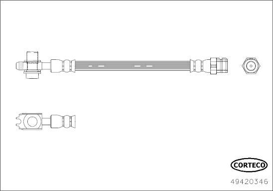 Corteco 49420346 - Bremžu šļūtene autodraugiem.lv