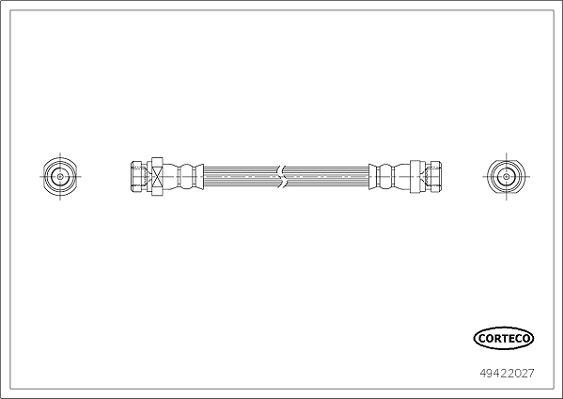 Corteco 49422027 - Bremžu šļūtene autodraugiem.lv