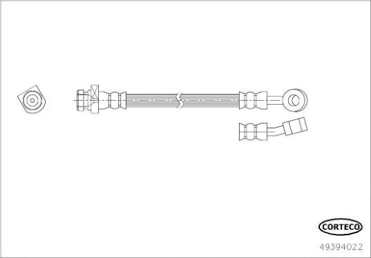 Corteco 49394022 - Bremžu šļūtene autodraugiem.lv