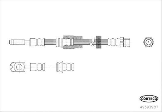 Corteco 49393987 - Bremžu šļūtene autodraugiem.lv