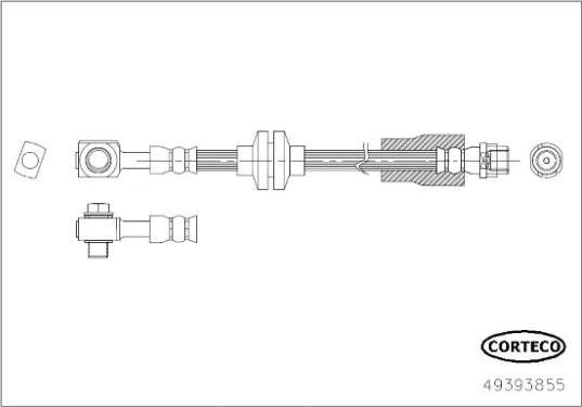 Corteco 49393855 - Bremžu šļūtene autodraugiem.lv