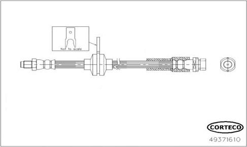 Corteco 49371610 - Bremžu šļūtene autodraugiem.lv