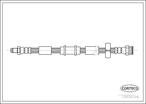 Corteco 19034328 - Bremžu šļūtene autodraugiem.lv