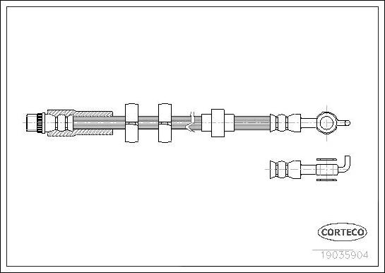 Corteco 19035904 - Bremžu šļūtene autodraugiem.lv