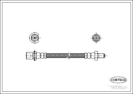 Corteco 19035031 - Bremžu šļūtene autodraugiem.lv
