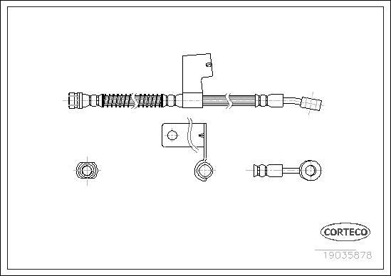 Corteco 19035878 - Bremžu šļūtene autodraugiem.lv