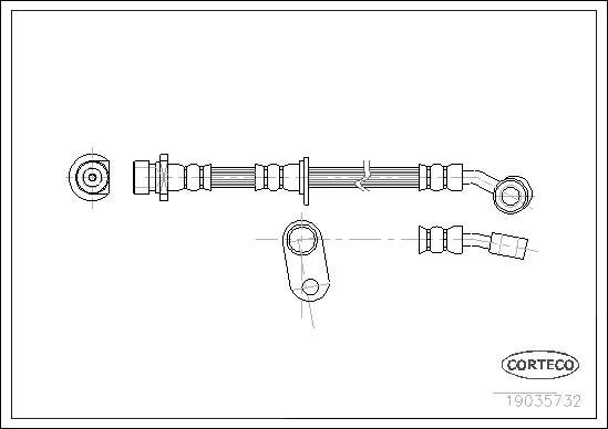 Corteco 19035732 - Bremžu šļūtene autodraugiem.lv