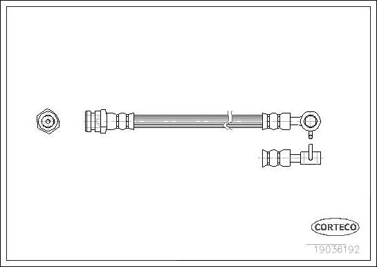 Corteco 19036192 - Bremžu šļūtene autodraugiem.lv
