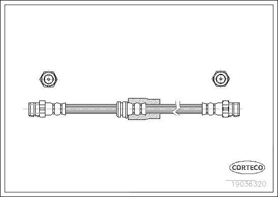 Corteco 19036320 - Bremžu šļūtene autodraugiem.lv