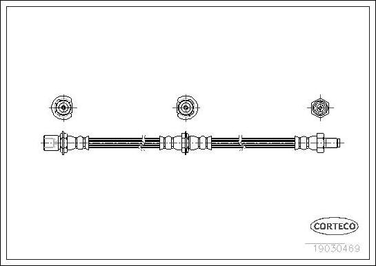 Corteco 19030469 - Bremžu šļūtene autodraugiem.lv