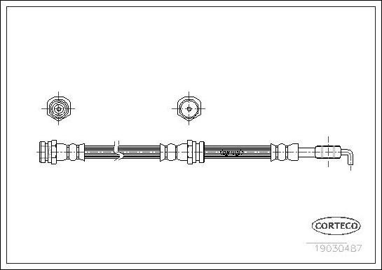 Corteco 19030487 - Bremžu šļūtene autodraugiem.lv