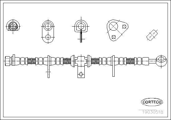Corteco 19030518 - Bremžu šļūtene autodraugiem.lv