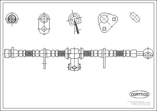 Corteco 19030532 - Bremžu šļūtene autodraugiem.lv