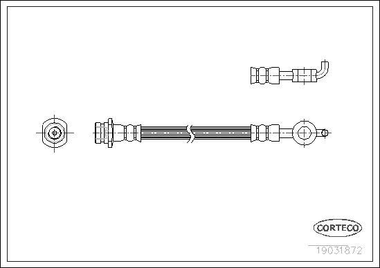 Corteco 19031872 - Bremžu šļūtene autodraugiem.lv
