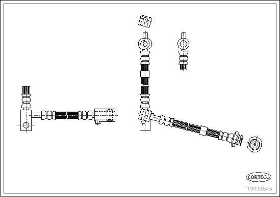 Corteco 19033543 - Bremžu šļūtene autodraugiem.lv