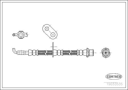 Corteco 19033535 - Bremžu šļūtene autodraugiem.lv