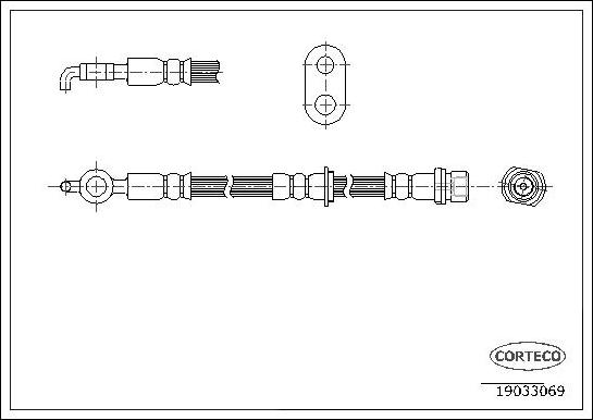 Corteco 19033069 - Bremžu šļūtene autodraugiem.lv