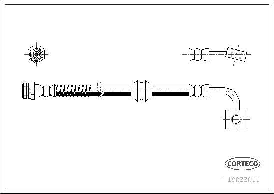 Corteco 19033011 - Bremžu šļūtene autodraugiem.lv
