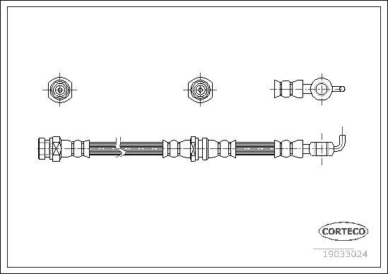 Corteco 19033024 - Bremžu šļūtene autodraugiem.lv