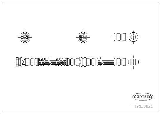 Corteco 19033021 - Bremžu šļūtene autodraugiem.lv