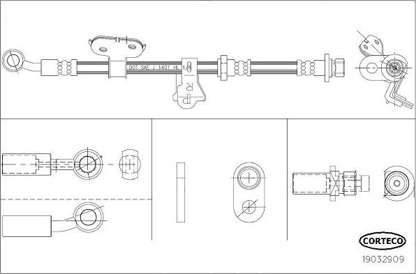 Corteco 19032909 - Bremžu šļūtene autodraugiem.lv