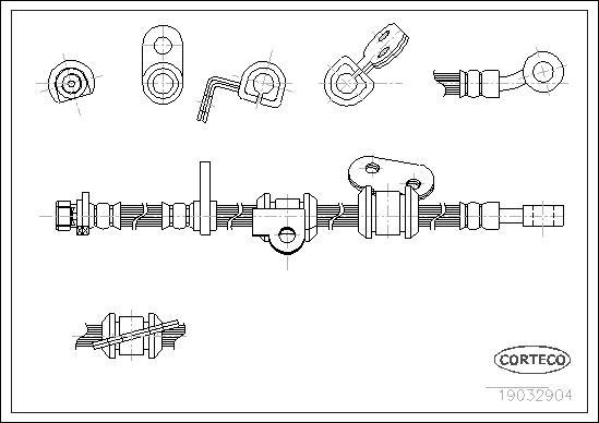 Corteco 19032904 - Bremžu šļūtene autodraugiem.lv
