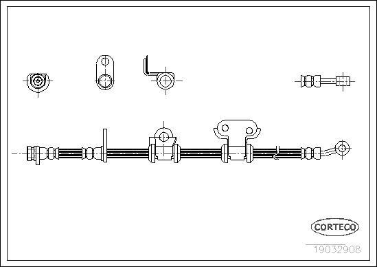 Corteco 19032908 - Bremžu šļūtene autodraugiem.lv