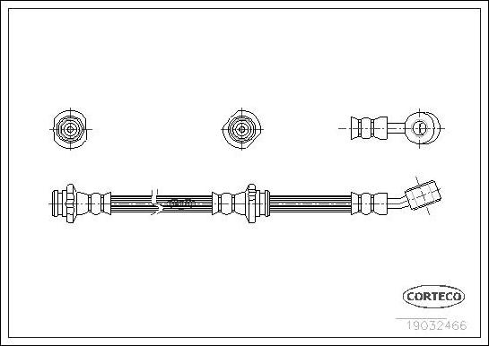 Corteco 19032466 - Bremžu šļūtene autodraugiem.lv