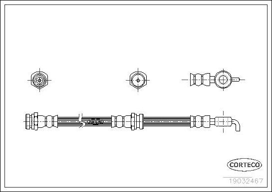 Corteco 19032467 - Bremžu šļūtene autodraugiem.lv