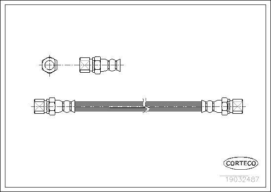 Corteco 19032487 - Bremžu šļūtene autodraugiem.lv