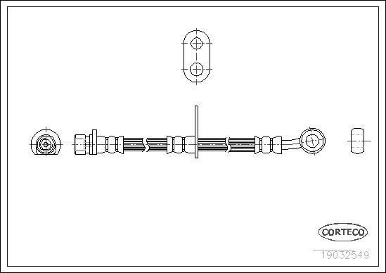 Corteco 19032549 - Bremžu šļūtene autodraugiem.lv