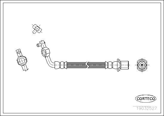 Corteco 19032527 - Bremžu šļūtene autodraugiem.lv