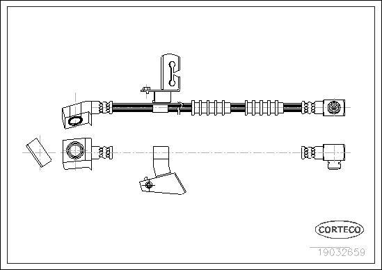 Corteco 19032659 - Bremžu šļūtene autodraugiem.lv