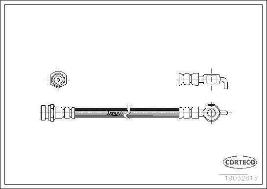 Corteco 19032613 - Bremžu šļūtene autodraugiem.lv