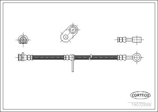 Corteco 19032889 - Bremžu šļūtene autodraugiem.lv