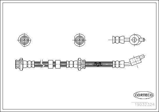 Corteco 19032324 - Bremžu šļūtene autodraugiem.lv