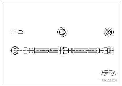 Corteco 19032326 - Bremžu šļūtene autodraugiem.lv