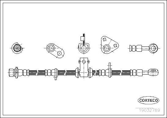 Corteco 19032769 - Bremžu šļūtene autodraugiem.lv