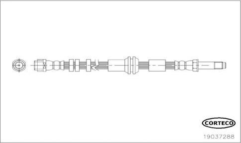 Corteco 19037288 - Bremžu šļūtene autodraugiem.lv