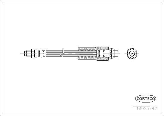 Corteco 19025742 - Bremžu šļūtene autodraugiem.lv