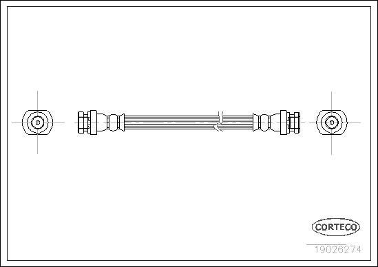 Corteco 19026274 - Bremžu šļūtene autodraugiem.lv