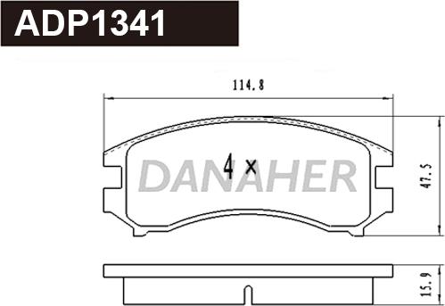 Danaher ADP1341 - Bremžu uzliku kompl., Disku bremzes autodraugiem.lv