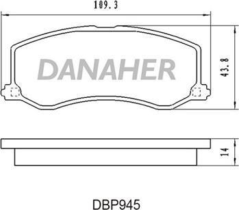 Danaher DBP945 - Bremžu uzliku kompl., Disku bremzes autodraugiem.lv