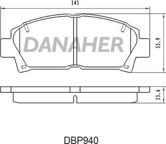 Danaher DBP940 - Bremžu uzliku kompl., Disku bremzes autodraugiem.lv