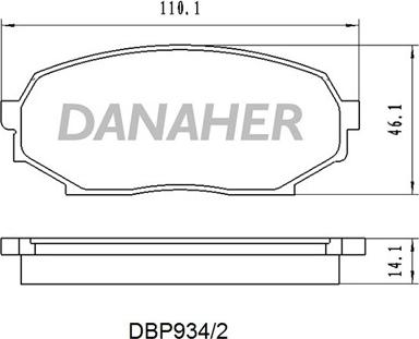 Danaher DBP934/2 - Bremžu uzliku kompl., Disku bremzes autodraugiem.lv