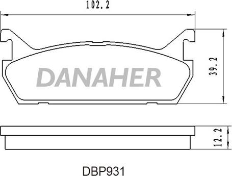 Danaher DBP931 - Bremžu uzliku kompl., Disku bremzes autodraugiem.lv