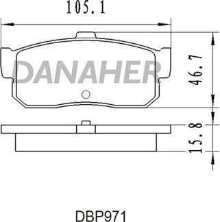Danaher DBP971 - Bremžu uzliku kompl., Disku bremzes autodraugiem.lv