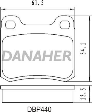 Danaher DBP440 - Bremžu uzliku kompl., Disku bremzes autodraugiem.lv