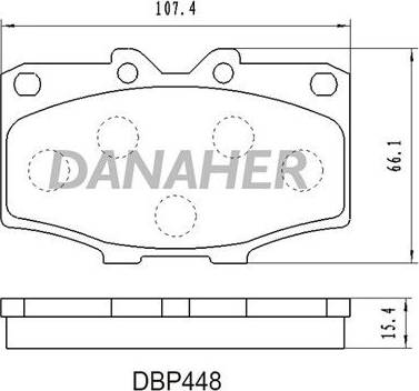 Danaher DBP448 - Bremžu uzliku kompl., Disku bremzes autodraugiem.lv